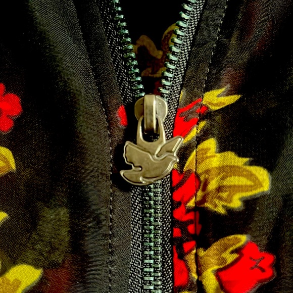 Selena Gomez see-through rose printed bomber jacket. Size M, fits like a S. - Picture 4 of 5